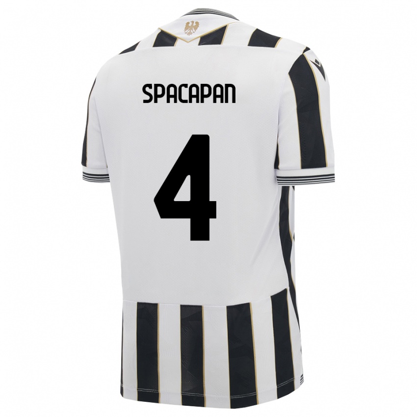 נשים Luka Spacapan #4 שחור לבן ורוד ג'רזי ביתית 2026/27 חולצה קצרה
