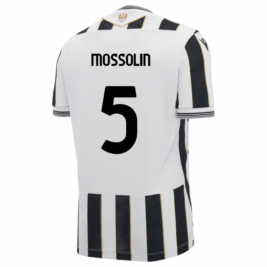 נשים Lorenzo Mossolin #5 שחור לבן ורוד ג'רזי ביתית 2026/27 חולצה קצרה