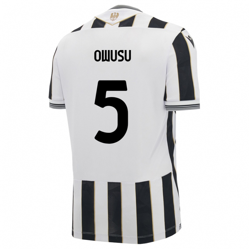 נשים Robert Owusu #5 שחור לבן ורוד ג'רזי ביתית 2026/27 חולצה קצרה