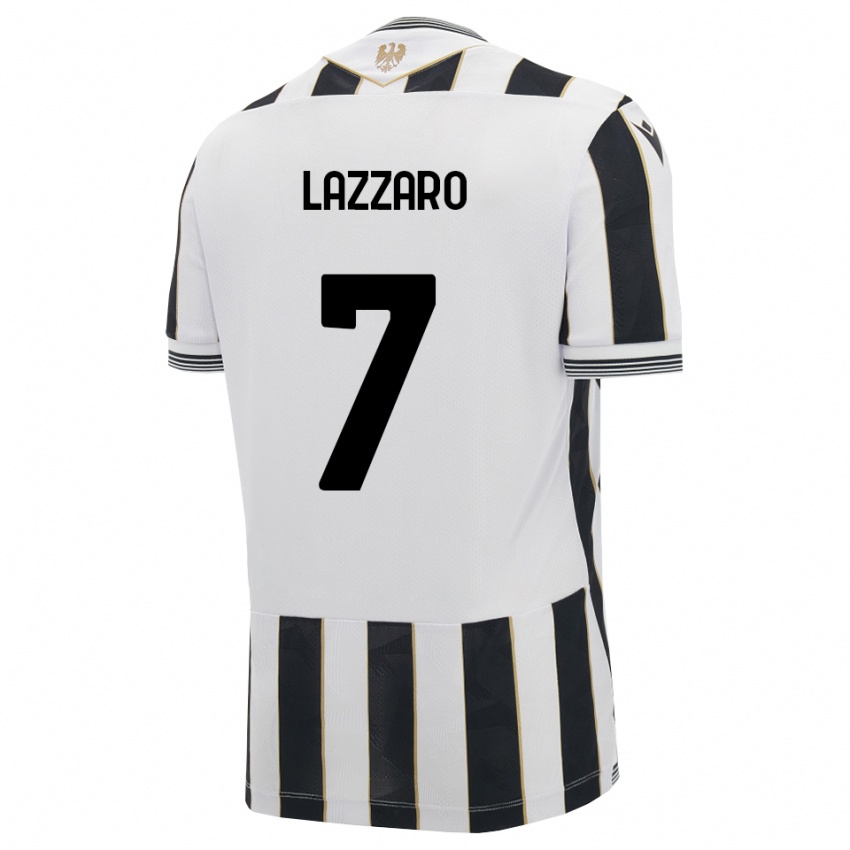 נשים Davide Lazzaro #7 שחור לבן ורוד ג'רזי ביתית 2026/27 חולצה קצרה