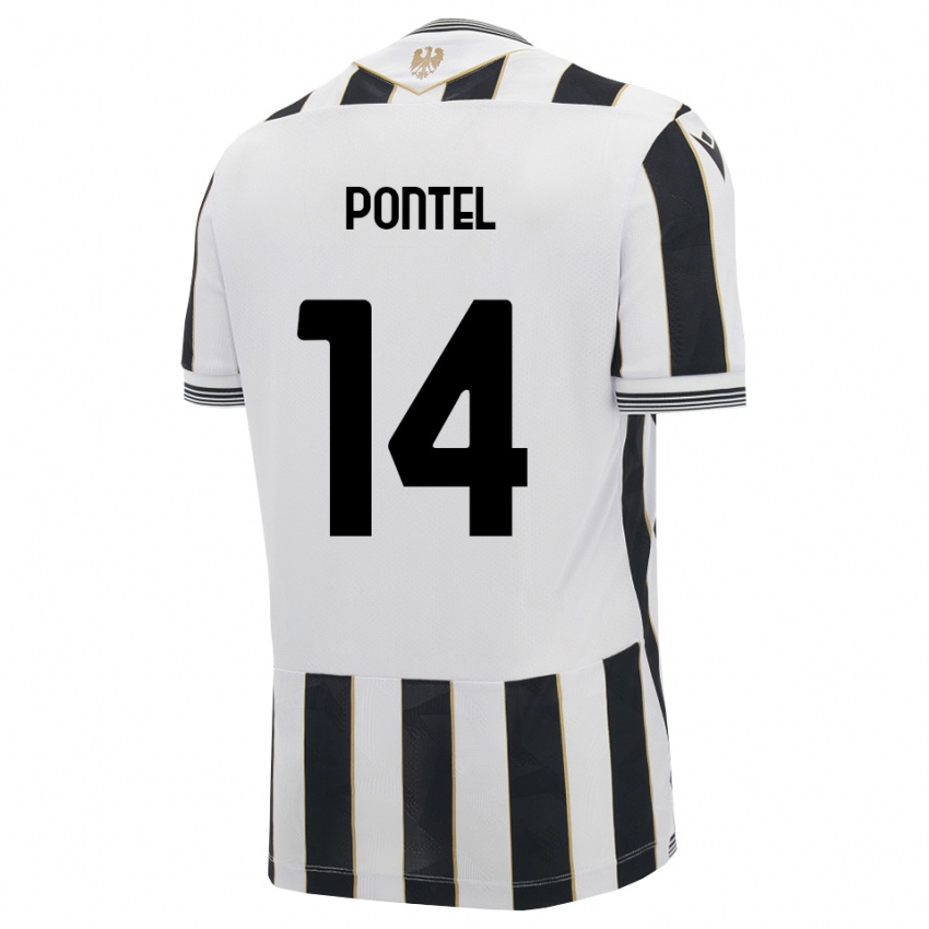 נשים Simone Pontel #14 שחור לבן ורוד ג'רזי ביתית 2026/27 חולצה קצרה