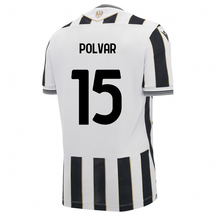 נשים Francesco Polvar #15 שחור לבן ורוד ג'רזי ביתית 2026/27 חולצה קצרה