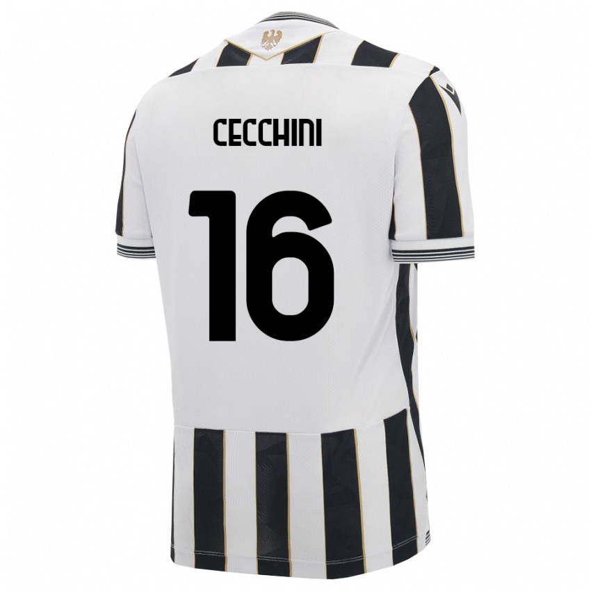 נשים Giorgio Cecchini #16 שחור לבן ורוד ג'רזי ביתית 2026/27 חולצה קצרה