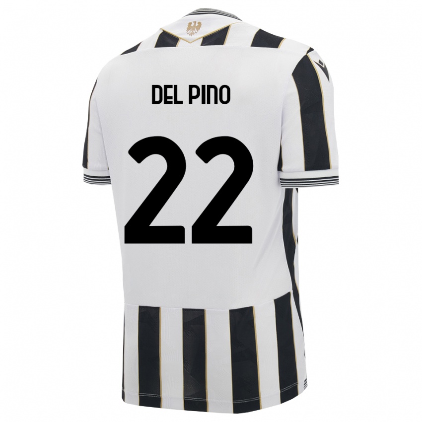 נשים Lorenzo Del Pino #22 שחור לבן ורוד ג'רזי ביתית 2026/27 חולצה קצרה