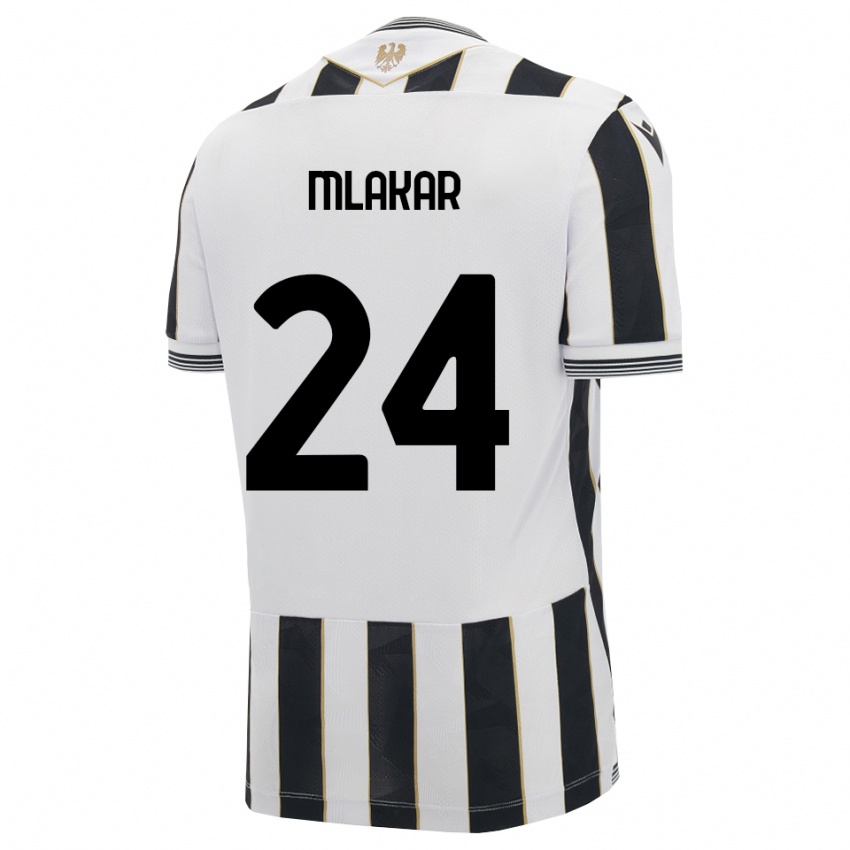 נשים Lorenzo Mlakar #24 שחור לבן ורוד ג'רזי ביתית 2026/27 חולצה קצרה