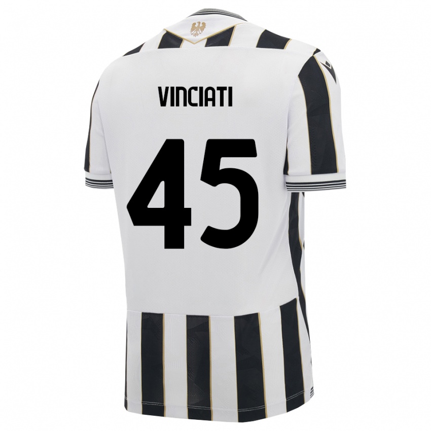 נשים Giulio Vinciati #45 שחור לבן ורוד ג'רזי ביתית 2026/27 חולצה קצרה