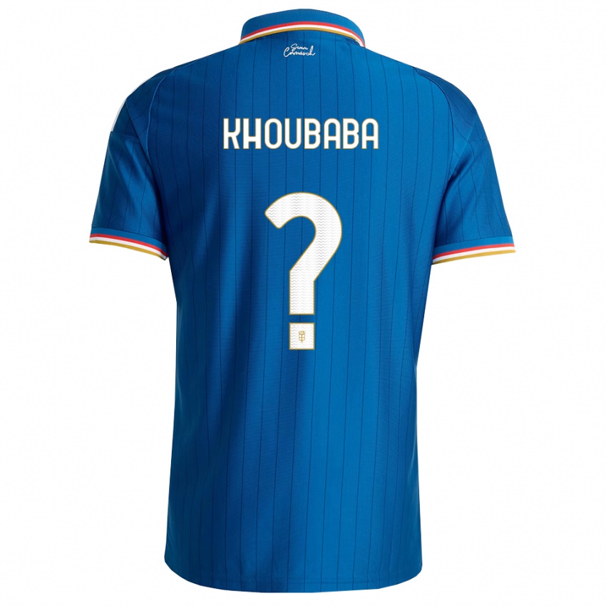 נשים Ilias Khoubaba #0 כחול לבן אדום ג'רזי ביתית 2026/27 חולצה קצרה