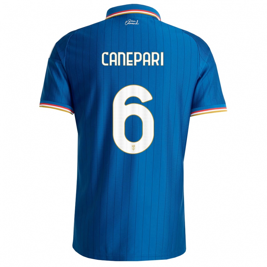 נשים Lorenzo Canepari #6 כחול לבן אדום ג'רזי ביתית 2026/27 חולצה קצרה