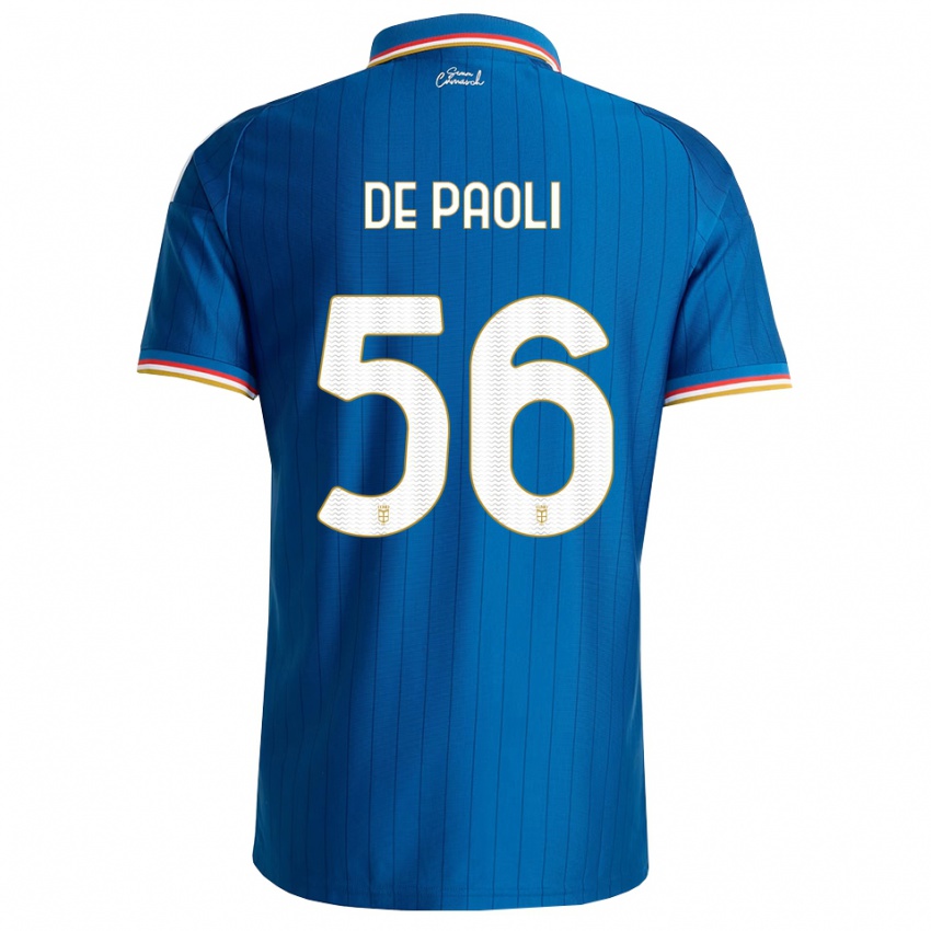 נשים Cristiano De Paoli #56 כחול לבן אדום ג'רזי ביתית 2026/27 חולצה קצרה