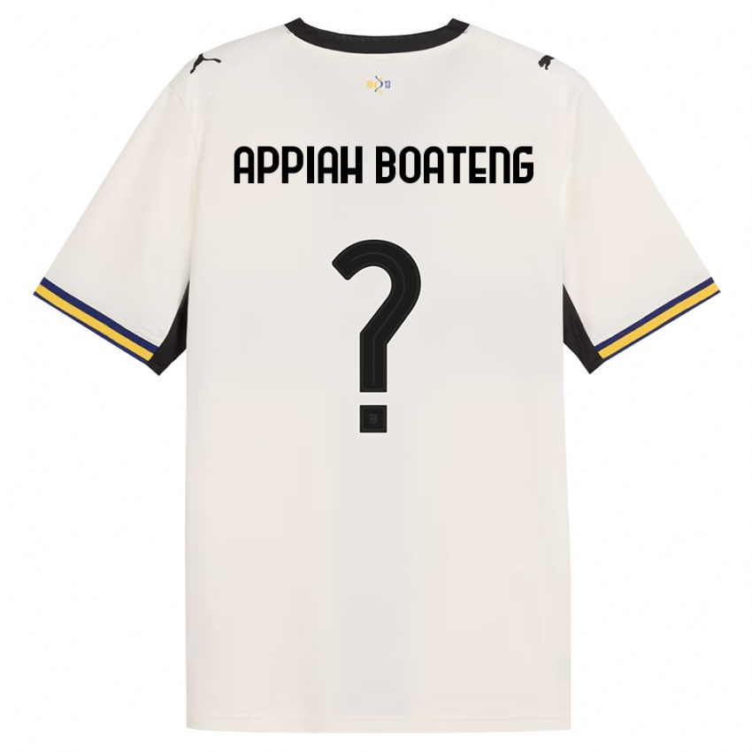 נשים Matthew Appiah Boateng #0 לבן מבריק שחור צהוב ג'רזי ביתית 2026/27 חולצה קצרה