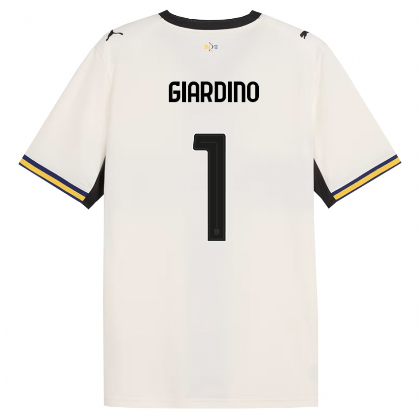 נשים Andrea Giardino #1 לבן מבריק שחור צהוב ג'רזי ביתית 2026/27 חולצה קצרה
