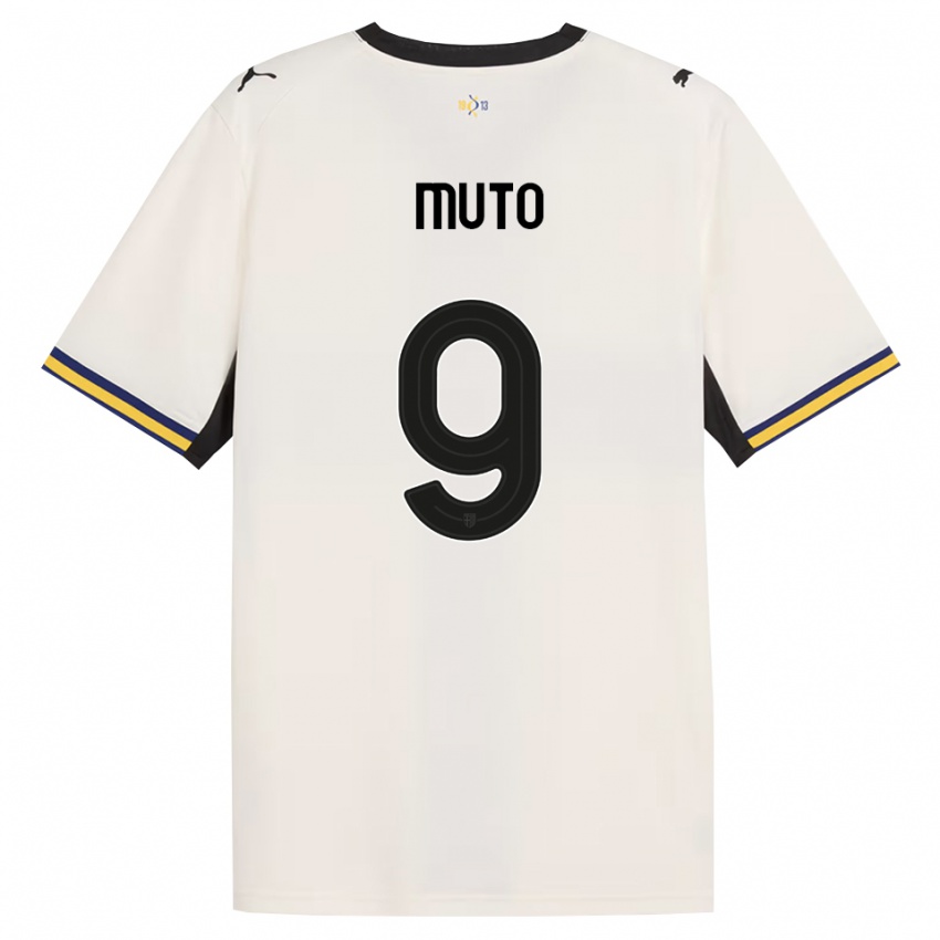 נשים Andrea Muto #9 לבן מבריק שחור צהוב ג'רזי ביתית 2026/27 חולצה קצרה