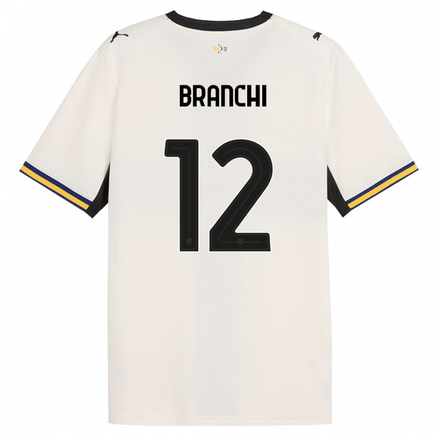 נשים Ferruccio Branchi #12 לבן מבריק שחור צהוב ג'רזי ביתית 2026/27 חולצה קצרה