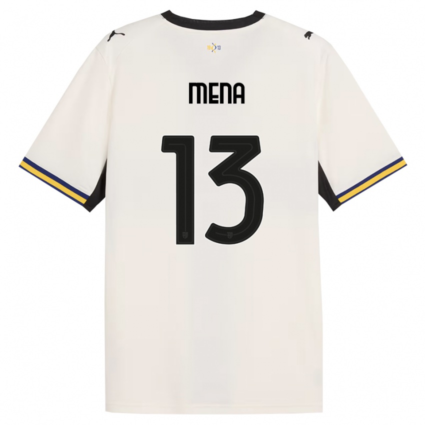 נשים Marlon Mena #13 לבן מבריק שחור צהוב ג'רזי ביתית 2026/27 חולצה קצרה