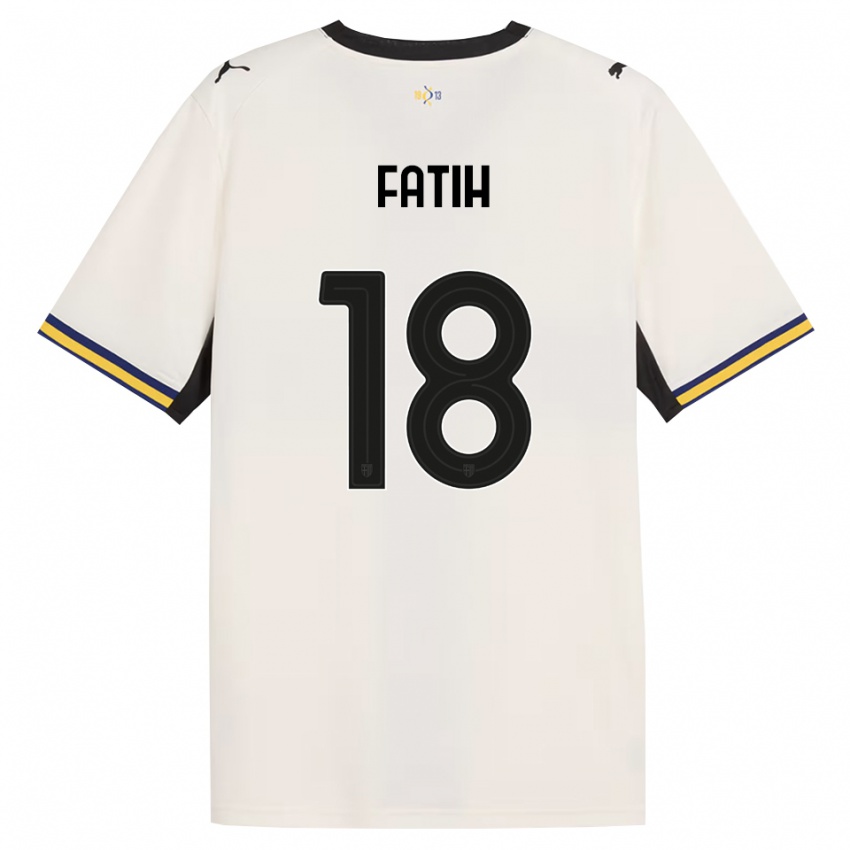 נשים Ilyas Fatih #18 לבן מבריק שחור צהוב ג'רזי ביתית 2026/27 חולצה קצרה