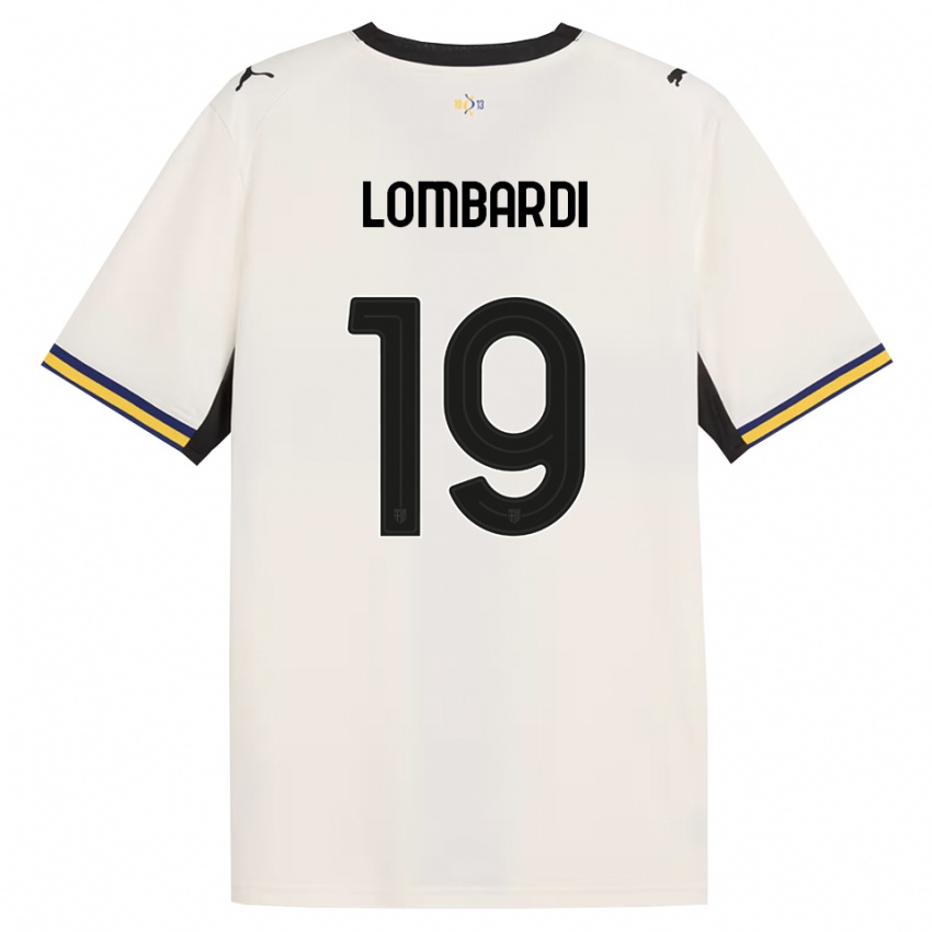 נשים Gabriel Lombardi #19 לבן מבריק שחור צהוב ג'רזי ביתית 2026/27 חולצה קצרה