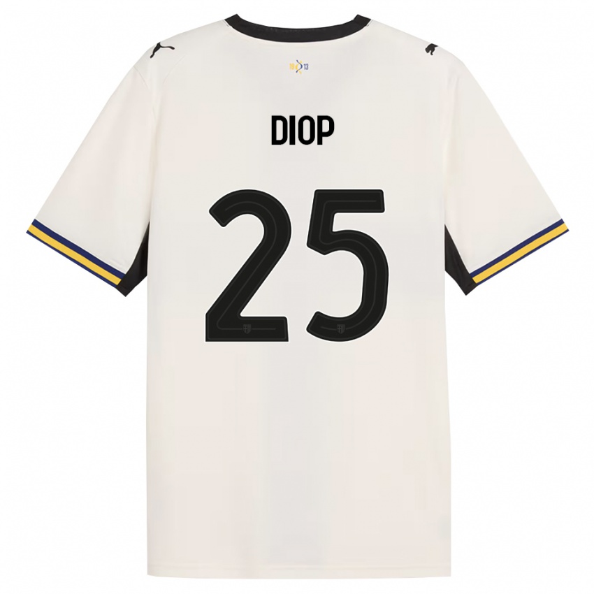 נשים Doro Diop #25 לבן מבריק שחור צהוב ג'רזי ביתית 2026/27 חולצה קצרה
