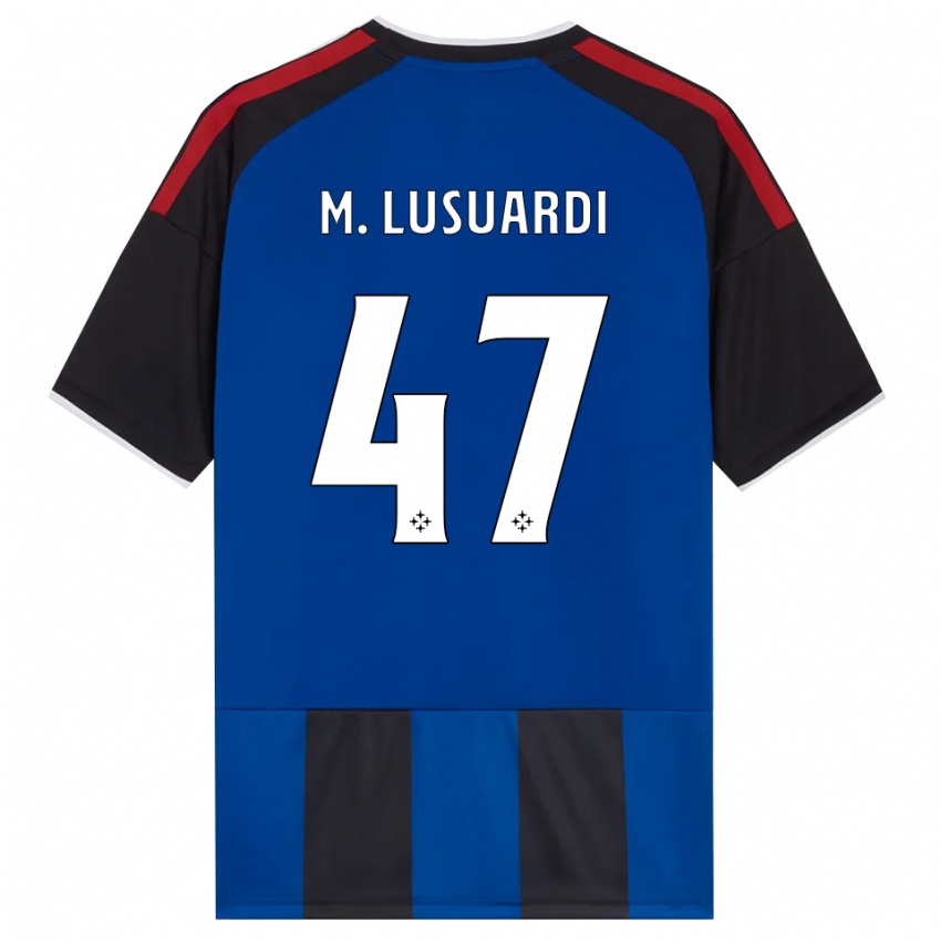 נשים Mateus Lusuardi #47 כחול שחור אדום לבן ג'רזי ביתית 2026/27 חולצה קצרה