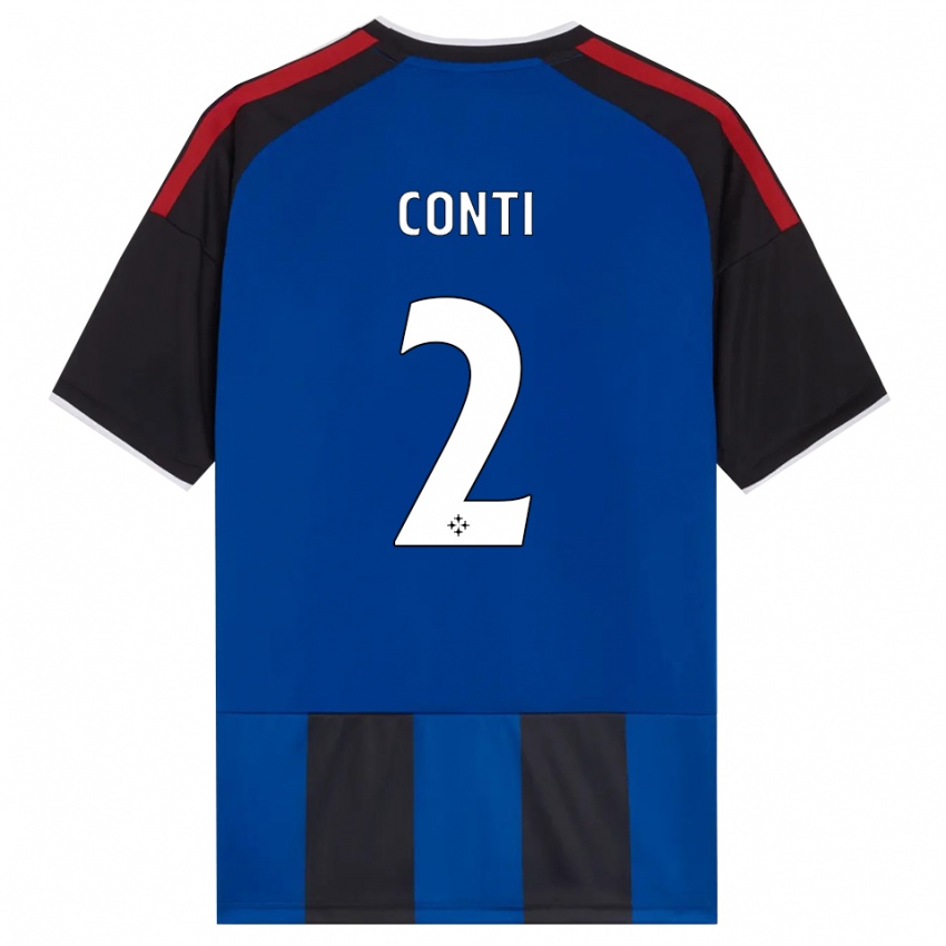 נשים Niccolò Conti #2 כחול שחור אדום לבן ג'רזי ביתית 2026/27 חולצה קצרה