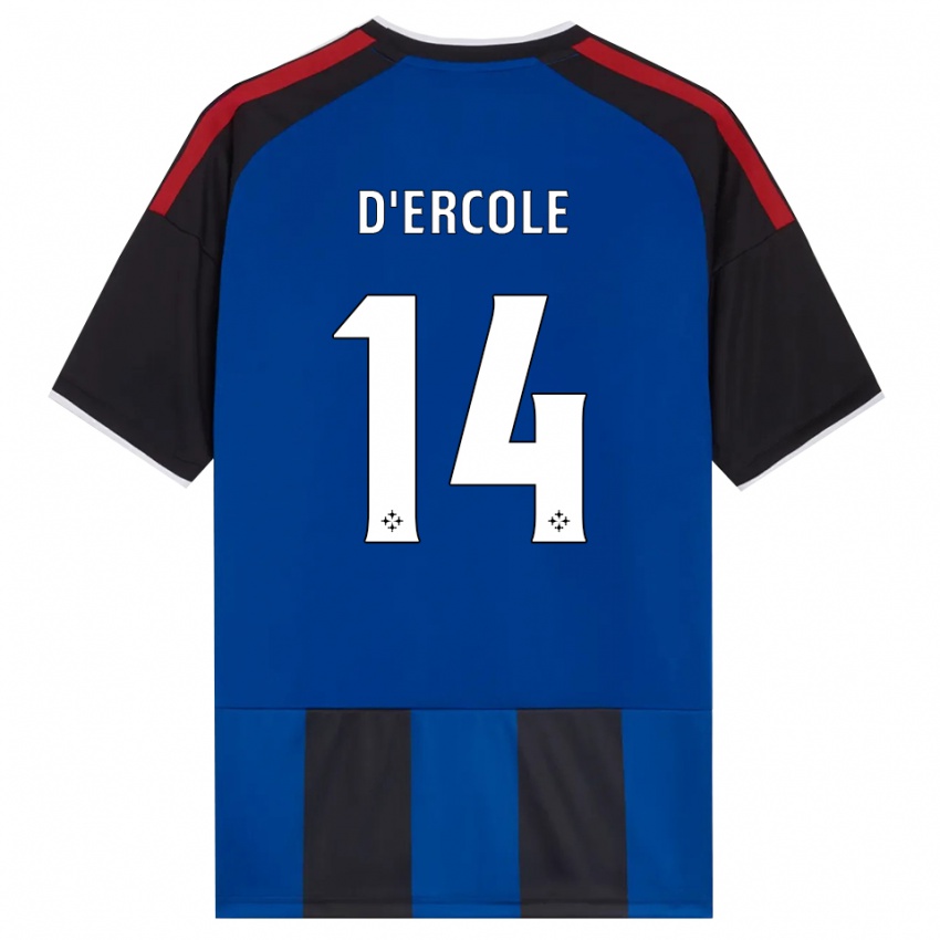 נשים Enrico D'ercole #14 כחול שחור אדום לבן ג'רזי ביתית 2026/27 חולצה קצרה