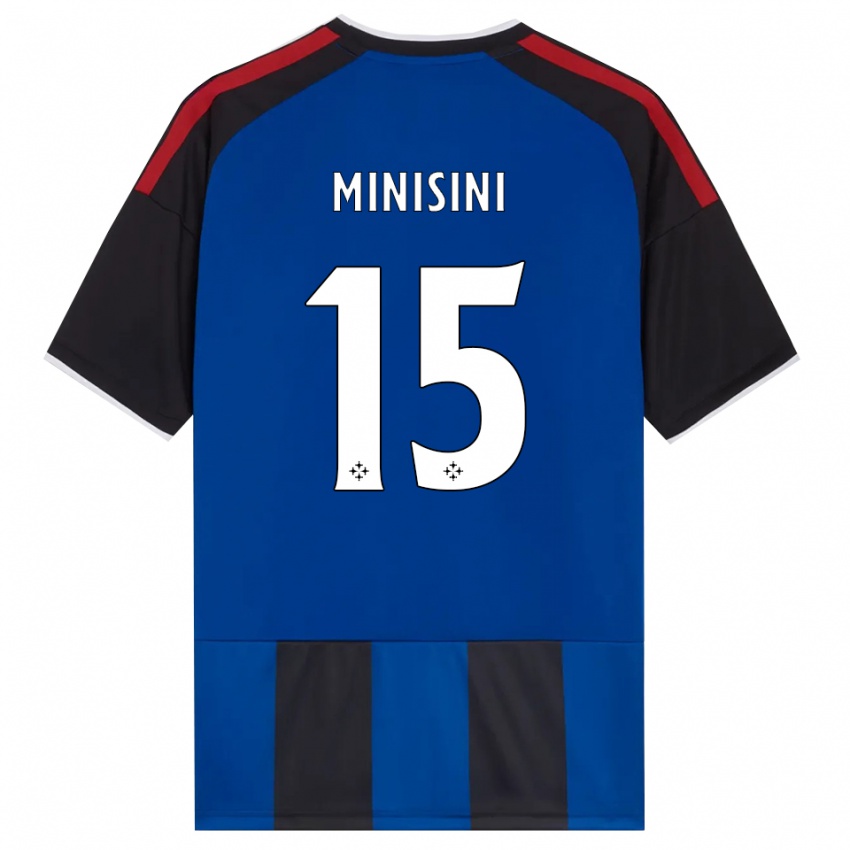 נשים Niccolò Minisini #15 כחול שחור אדום לבן ג'רזי ביתית 2026/27 חולצה קצרה