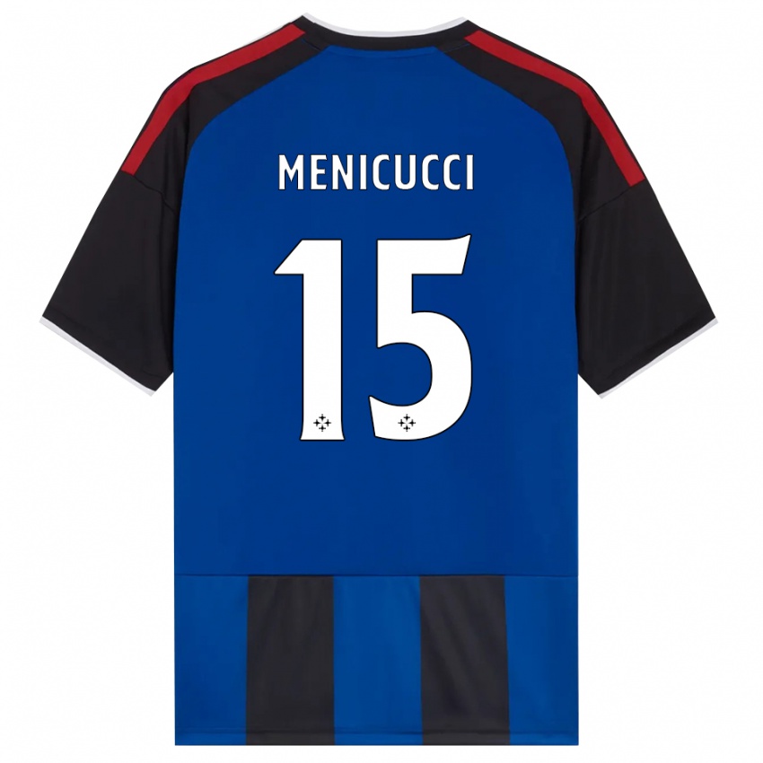 נשים Edoardo Menicucci #15 כחול שחור אדום לבן ג'רזי ביתית 2026/27 חולצה קצרה