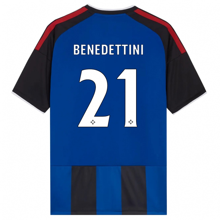 נשים Filippo Benedettini #21 כחול שחור אדום לבן ג'רזי ביתית 2026/27 חולצה קצרה