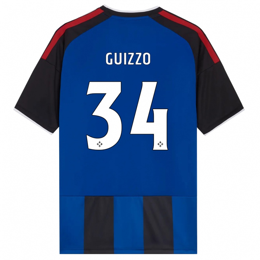 נשים Tommaso Guizzo #34 כחול שחור אדום לבן ג'רזי ביתית 2026/27 חולצה קצרה