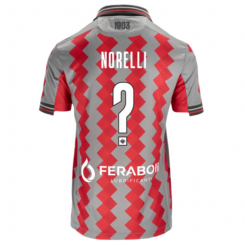 נשים Cristian Norelli #0 אפור אדום לבן ג'רזי ביתית 2026/27 חולצה קצרה