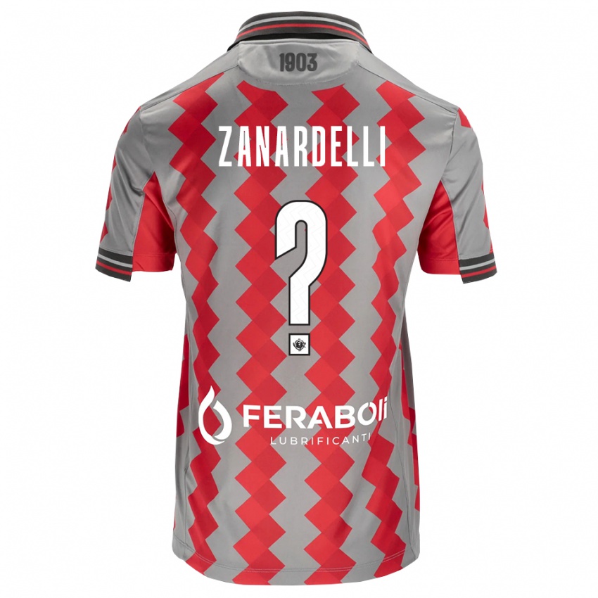 נשים Nicola Zanardelli #0 אפור אדום לבן ג'רזי ביתית 2026/27 חולצה קצרה