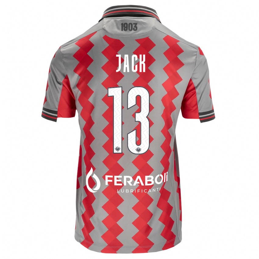 נשים Fellipe Jack #13 אפור אדום לבן ג'רזי ביתית 2026/27 חולצה קצרה
