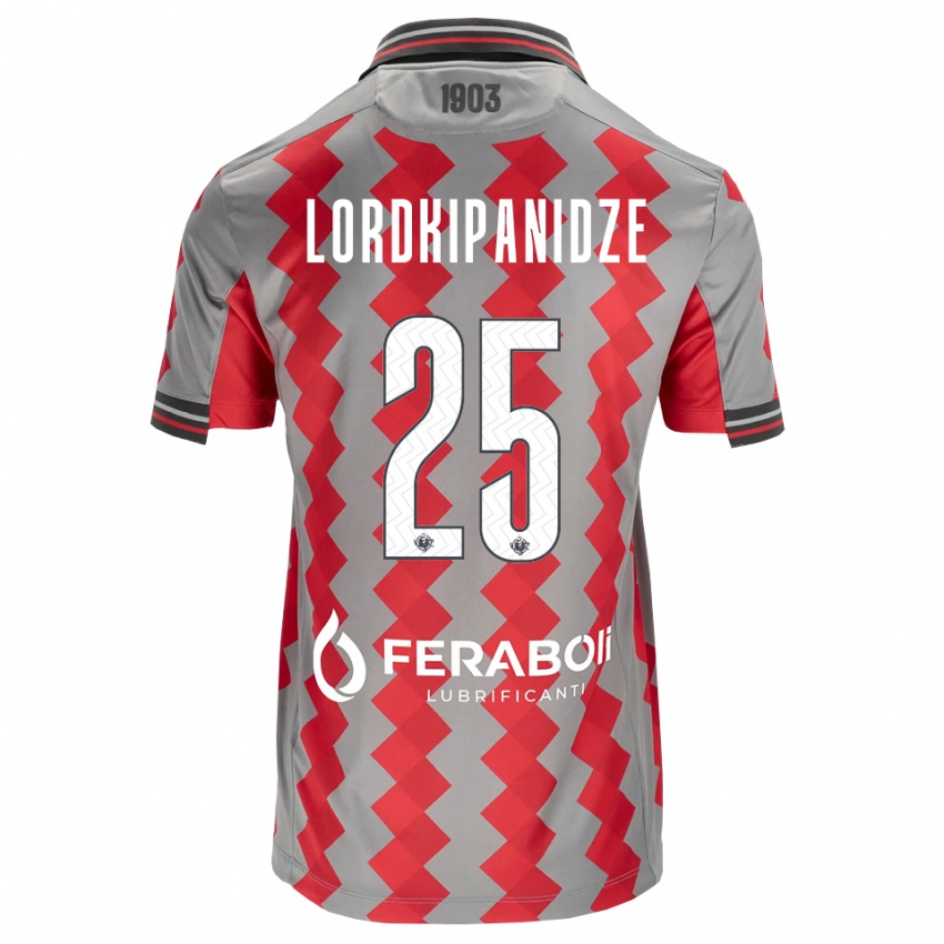 נשים Dachi Lordkipanidze #25 אפור אדום לבן ג'רזי ביתית 2026/27 חולצה קצרה