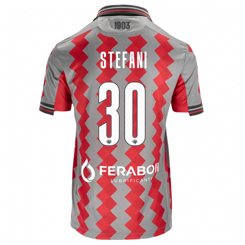נשים Christian Stefani #30 אפור אדום לבן ג'רזי ביתית 2026/27 חולצה קצרה