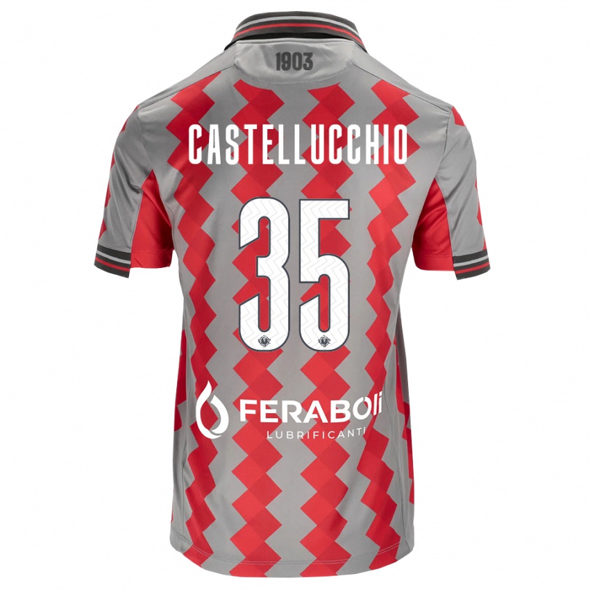 נשים Gabriele Castellucchio #35 אפור אדום לבן ג'רזי ביתית 2026/27 חולצה קצרה