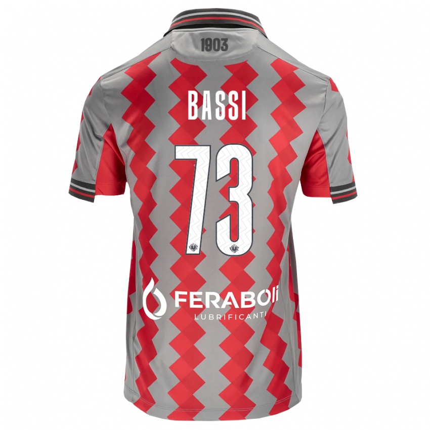 נשים Emanuele Bassi #73 אפור אדום לבן ג'רזי ביתית 2026/27 חולצה קצרה