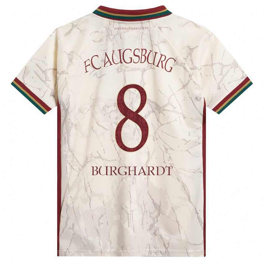 נשים Kilian Burghardt #8 ירוק אורז לבן בורדו ג'רזי ביתית 2026/27 חולצה קצרה