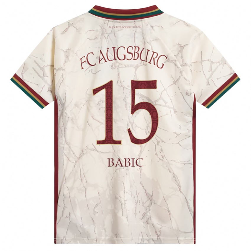 נשים David Babic #15 ירוק אורז לבן בורדו ג'רזי ביתית 2026/27 חולצה קצרה