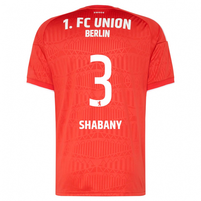 נשים Alec Shabany #3 אדום לבן ג'רזי ביתית 2026/27 חולצה קצרה