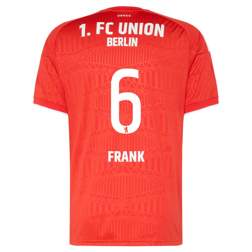 נשים Celine Frank #6 אדום לבן ג'רזי ביתית 2026/27 חולצה קצרה