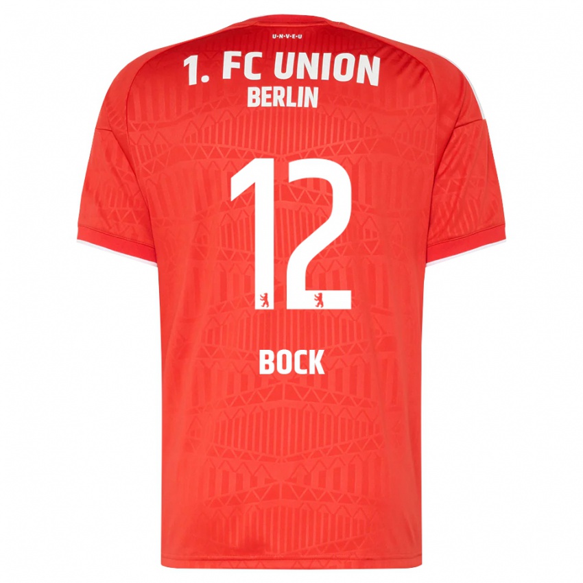 נשים Maximilian Bock #12 אדום לבן ג'רזי ביתית 2026/27 חולצה קצרה