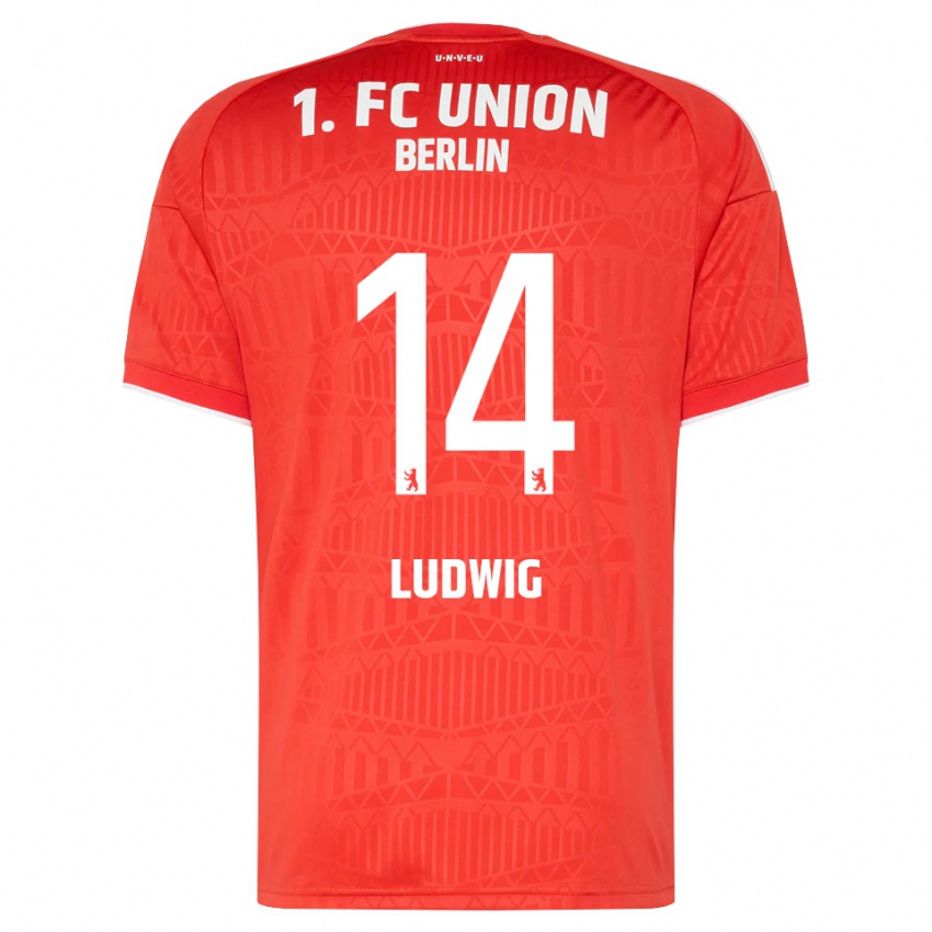 נשים Brandon Ludwig #14 אדום לבן ג'רזי ביתית 2026/27 חולצה קצרה