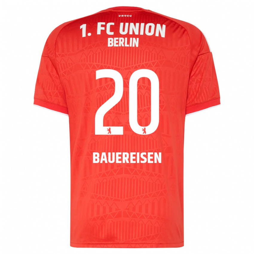 נשים Nele Bauereisen #20 אדום לבן ג'רזי ביתית 2026/27 חולצה קצרה
