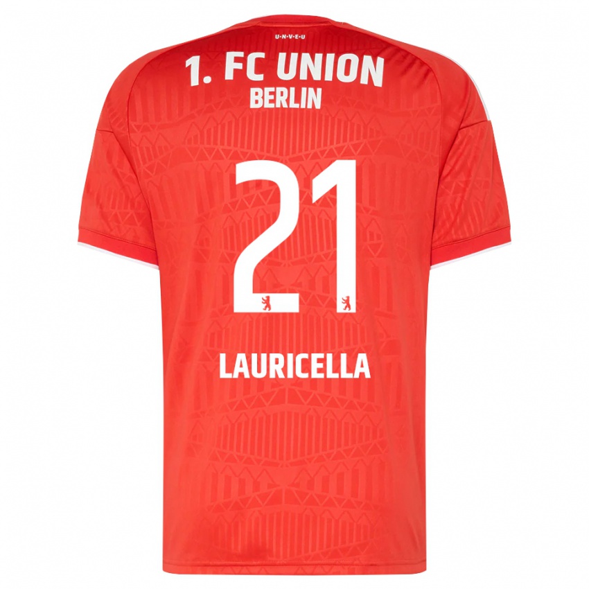 נשים Guiseppe Lauricella #21 אדום לבן ג'רזי ביתית 2026/27 חולצה קצרה