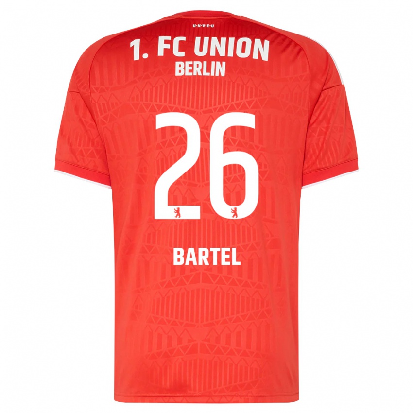 נשים Oskar Bartel #26 אדום לבן ג'רזי ביתית 2026/27 חולצה קצרה