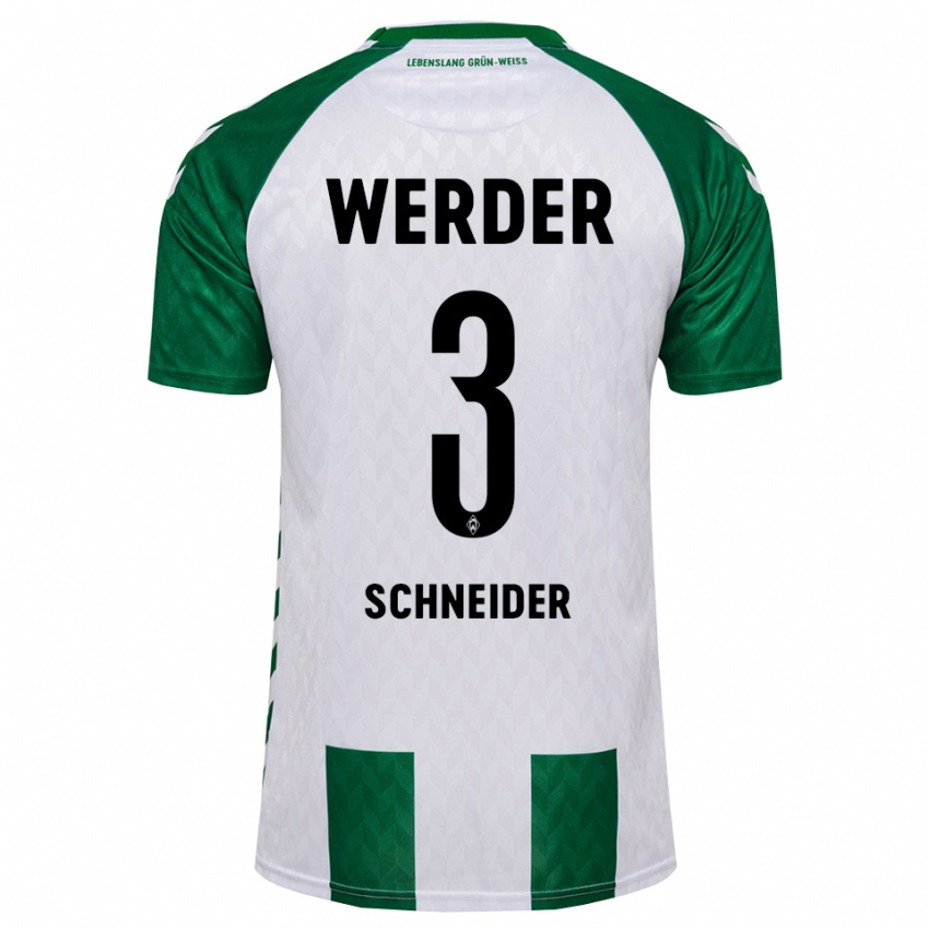 נשים Dieter Schneider #3 ירוק לבן ג'רזי ביתית 2026/27 חולצה קצרה