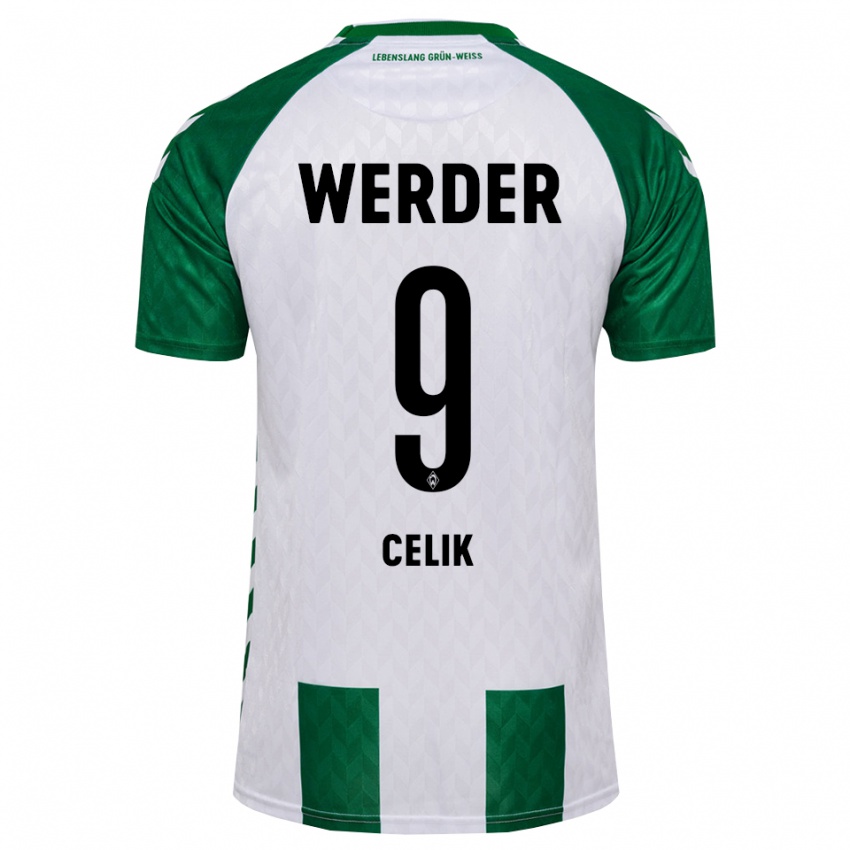 נשים Mustafa Celik #9 ירוק לבן ג'רזי ביתית 2026/27 חולצה קצרה
