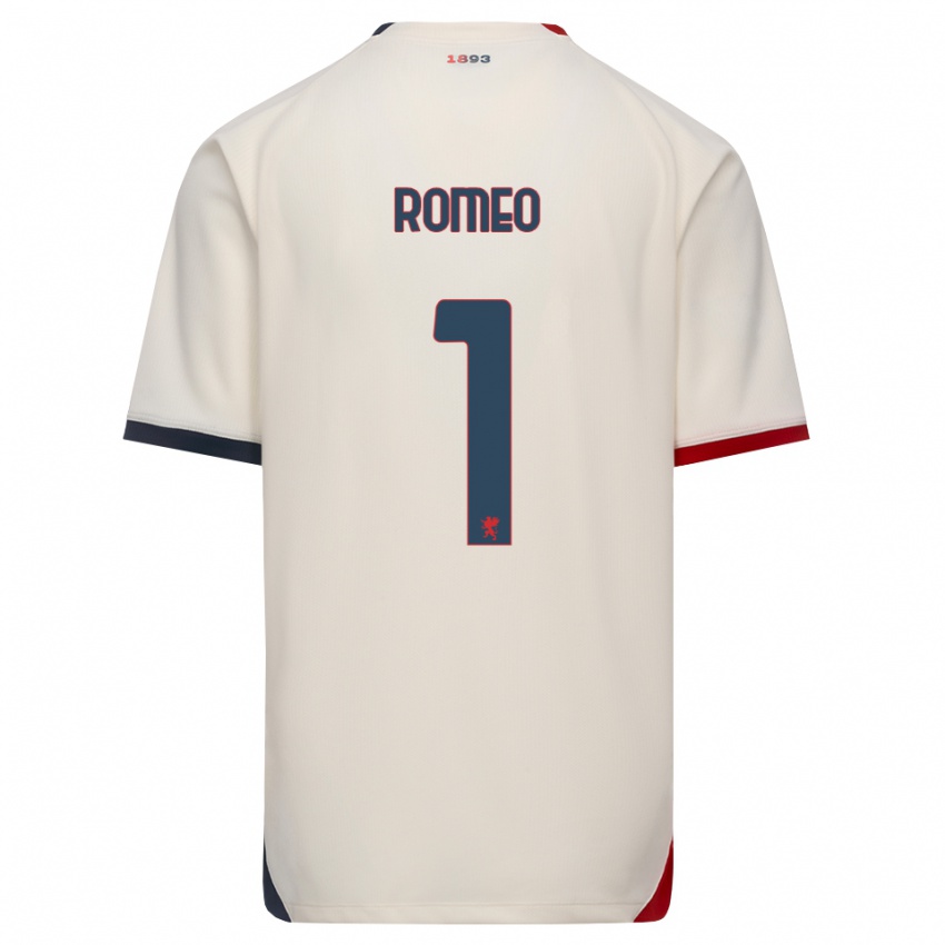 נשים Emanuele Romeo #1 לבן מבריק אדום הרחק ג'רזי 2026/27 חולצה קצרה