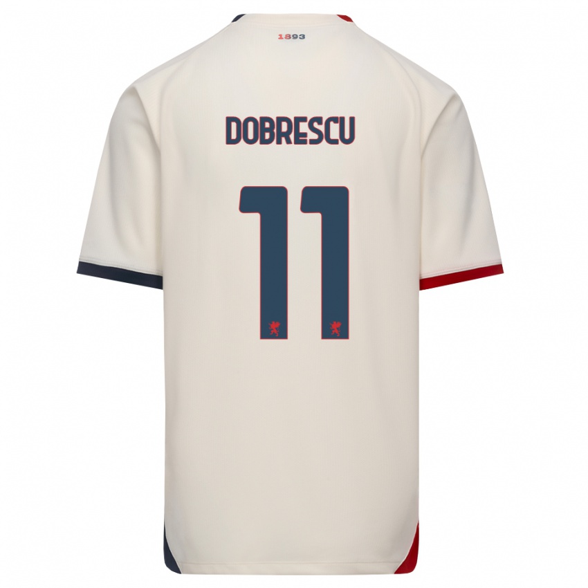 נשים Ianis Dobrescu #11 לבן מבריק אדום הרחק ג'רזי 2026/27 חולצה קצרה