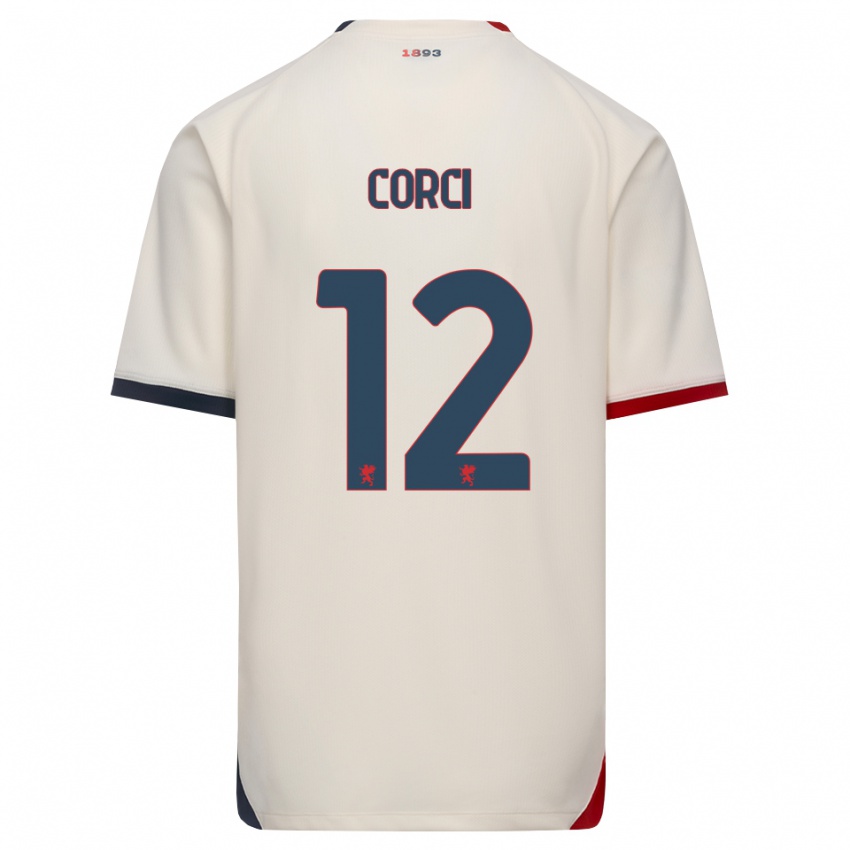 נשים Tommaso Corci #12 לבן מבריק אדום הרחק ג'רזי 2026/27 חולצה קצרה