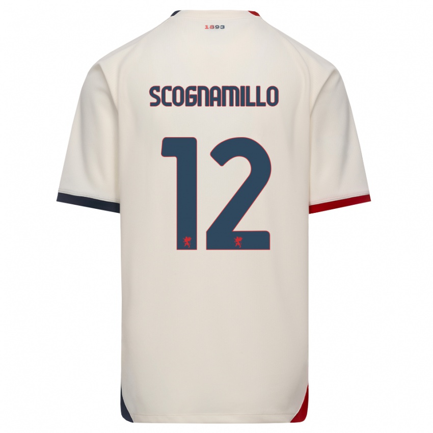 נשים Andrea Scognamillo #12 לבן מבריק אדום הרחק ג'רזי 2026/27 חולצה קצרה